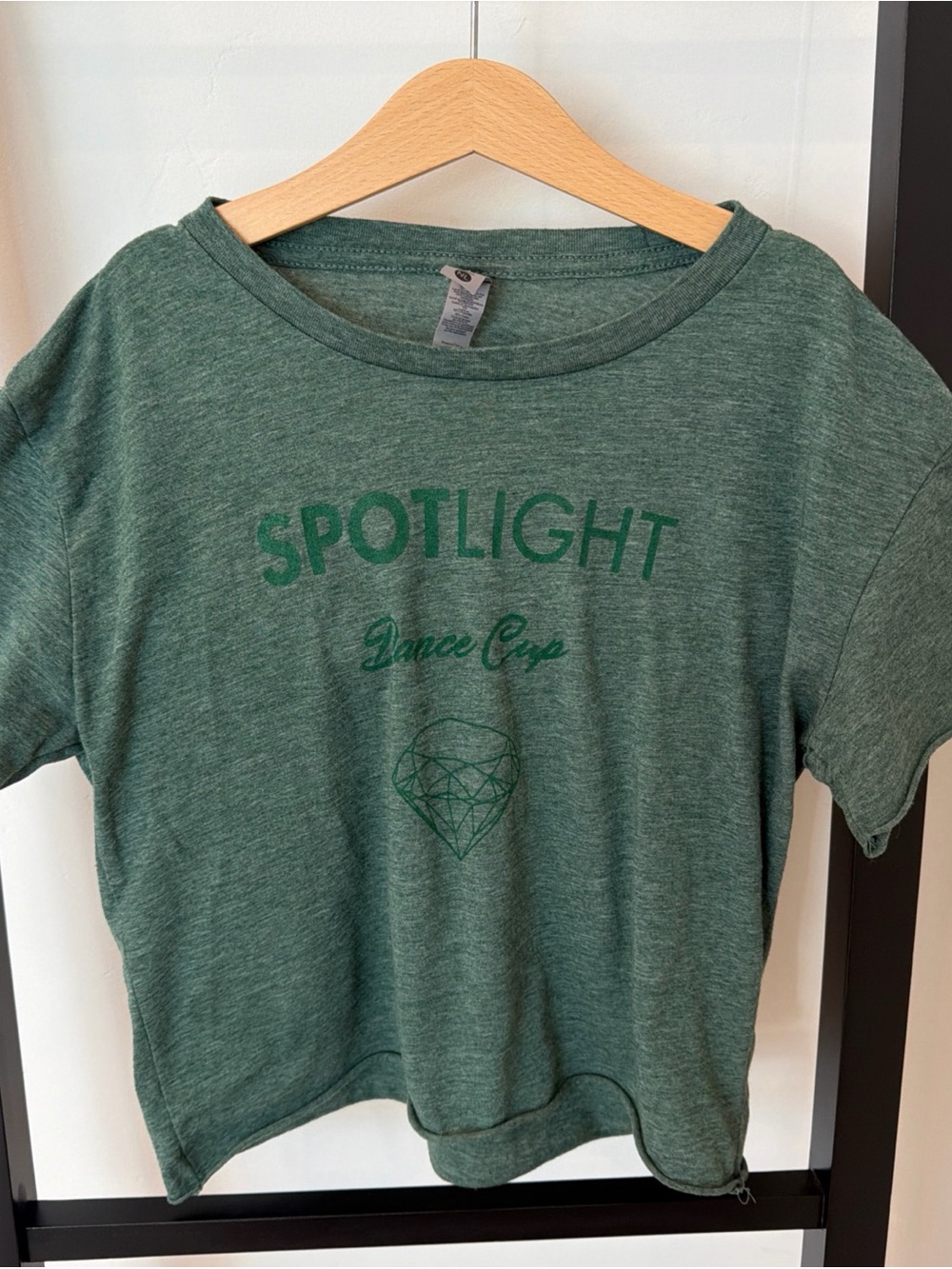 Next Level Apparel Green Heather 'Spotlight' Graphic Tee - Dark Green Print